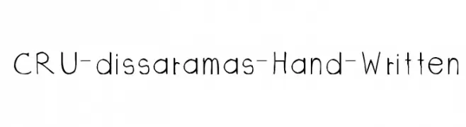 CRU-dissaramas-Hand-Written  Frei Schriftart Herunterladen