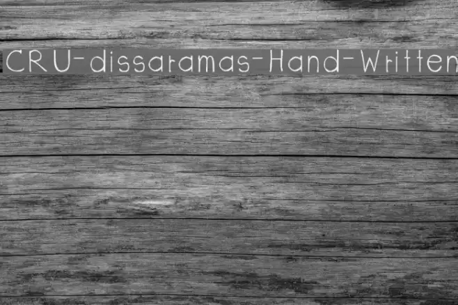 CRU-dissaramas-Hand-Written Font examples