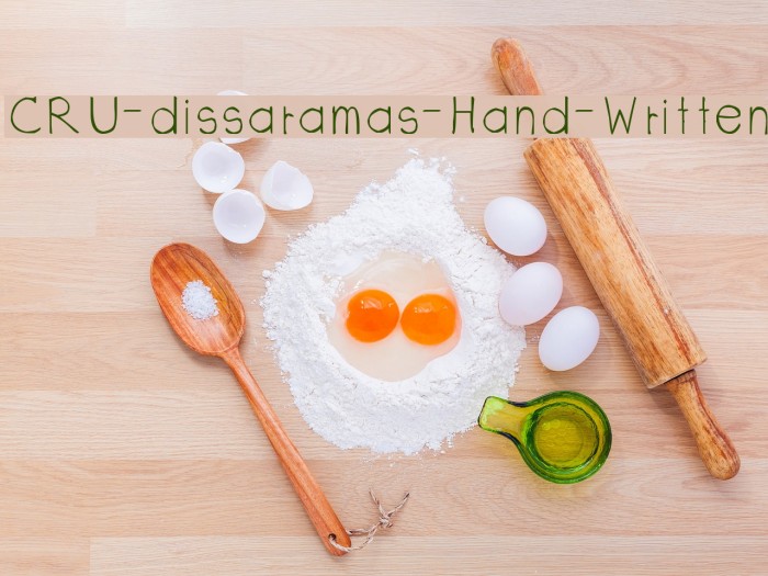 CRU-dissaramas-Hand-Written Font examples