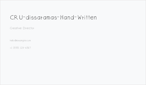 CRU-dissaramas-Hand-Written Business Card