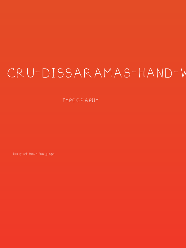 CRU-dissaramas-Hand-Written Poster