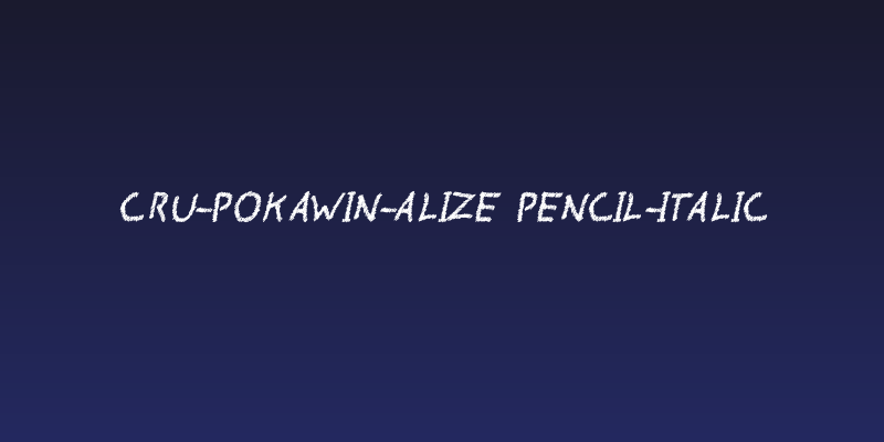 CRU-pokawin-Alize pencil-Italic Social Header