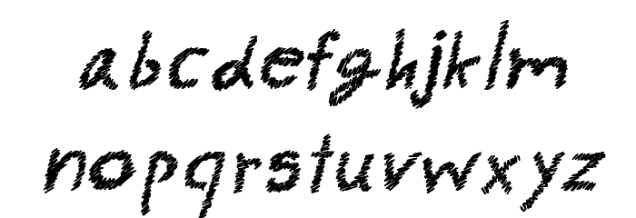 CRU-pokawin-Alize pencil-Italic Font LOWERCASE