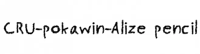 CRU-pokawin-Alize pencil  Frei Schriftart Herunterladen