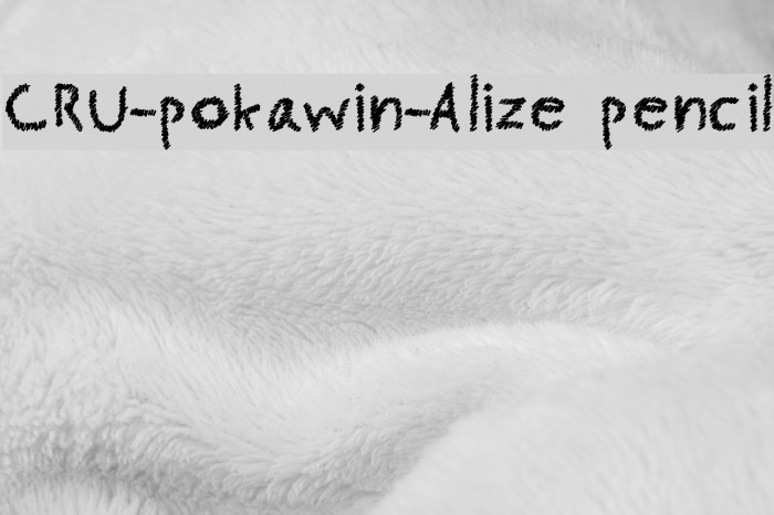 CRU-pokawin-Alize pencil Font examples