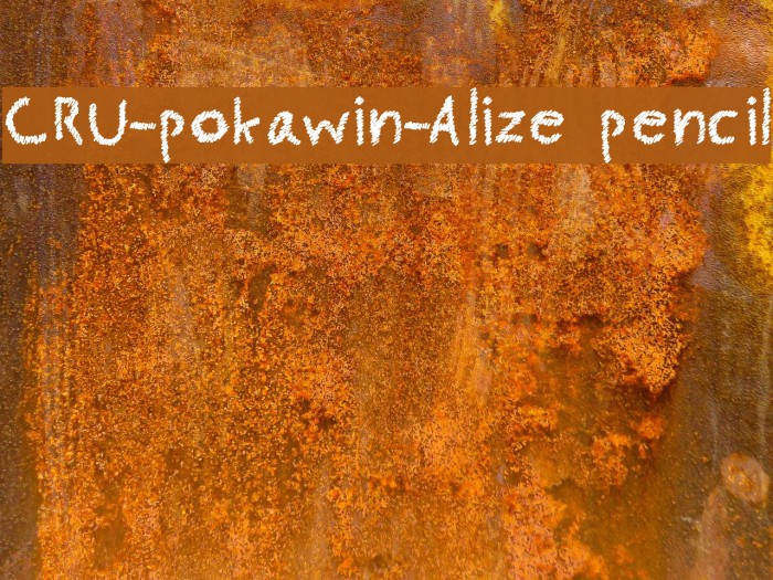 CRU-pokawin-Alize pencil Font examples