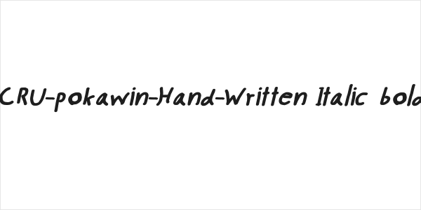 CRU-pokawin-Hand-Written Italic bold Logo