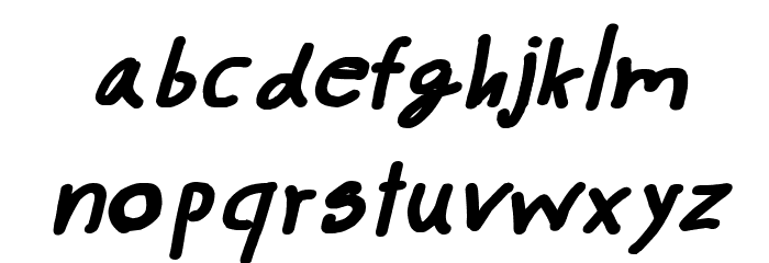 CRU-pokawin-Hand-Written Italic bold Font LOWERCASE