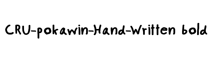 CRU-pokawin-Hand-Written bold  Frei Schriftart Herunterladen