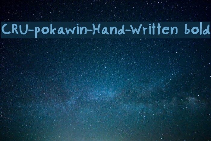 CRU-pokawin-Hand-Written bold Example 1