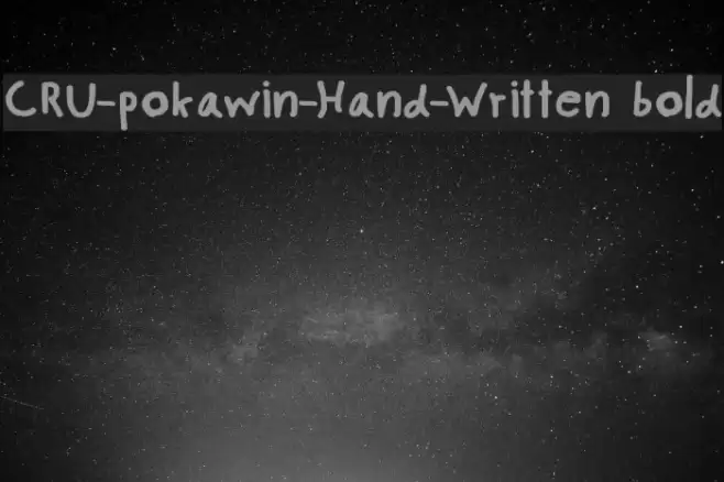 CRU-pokawin-Hand-Written bold Font examples
