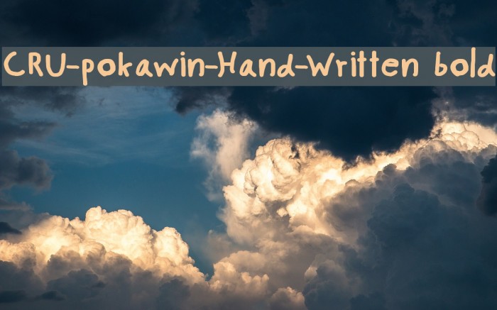 CRU-pokawin-Hand-Written bold Example 2