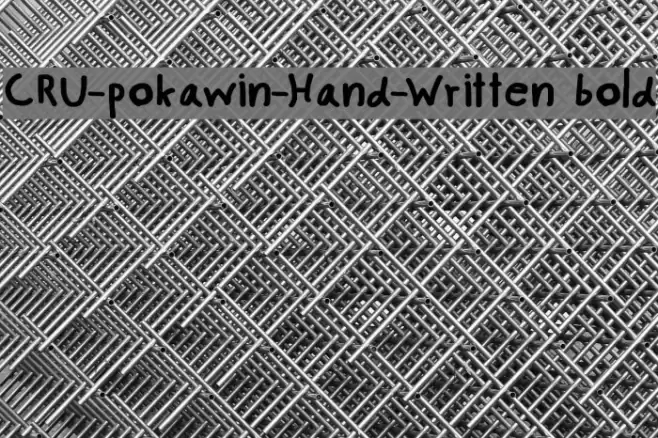 CRU-pokawin-Hand-Written bold Font examples