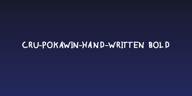 CRU-pokawin-Hand-Written bold Social Header