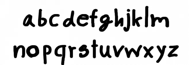 CRU-pokawin-Hand-Written bold Font LOWERCASE