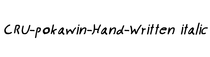 CRU-pokawin-Hand-Written italic  Frei Schriftart Herunterladen