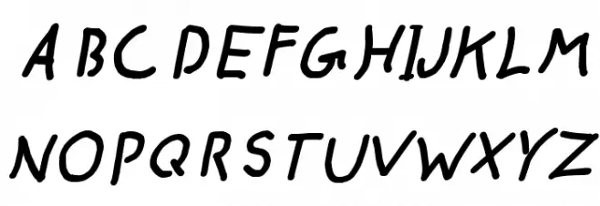 CRU-pokawin-Hand-Written italic 字体 大写
