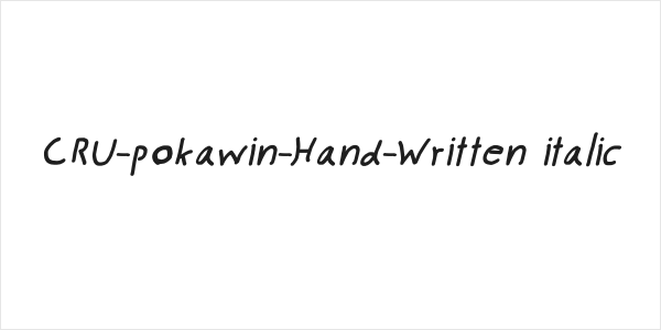 CRU-pokawin-Hand-Written italic Logo