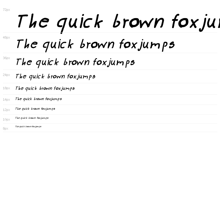 CRU-pokawin-Hand-Written italic Waterfall