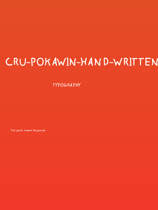 CRU-pokawin-Hand-Written Poster