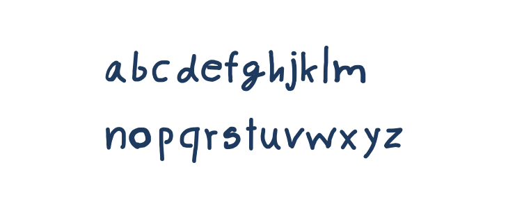 CRU-pokawin-Hand-Written Lowercase