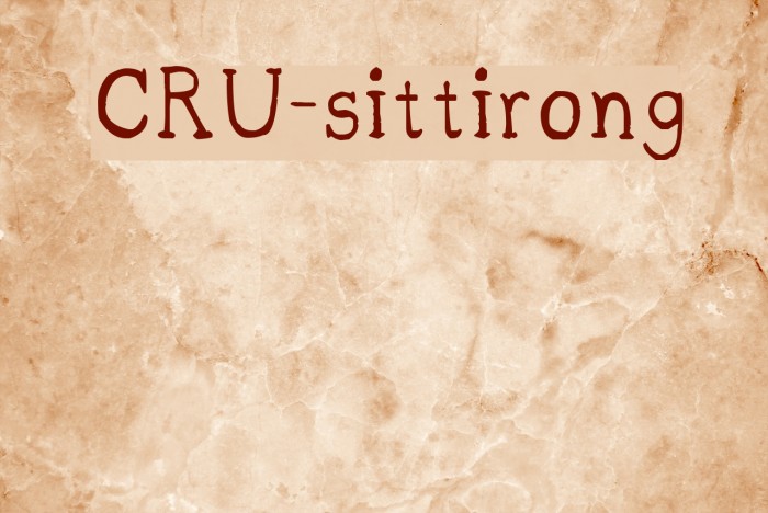 CRU-sittirong Font examples