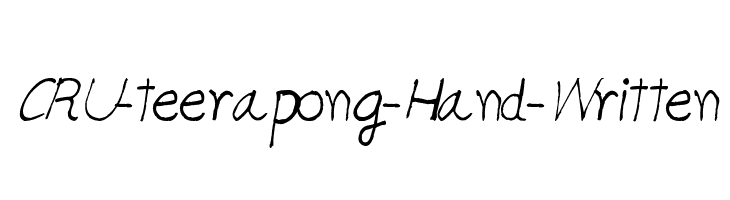 CRU-teerapong-Hand-Written  नि: शुल्क फ़ॉन्ट्स डाउनलोड