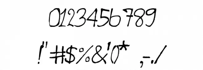 CRU-teerapong-Hand-Written Font OTHER CHARS