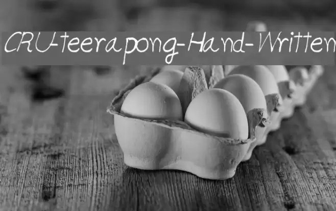 CRU-teerapong-Hand-Written Font examples