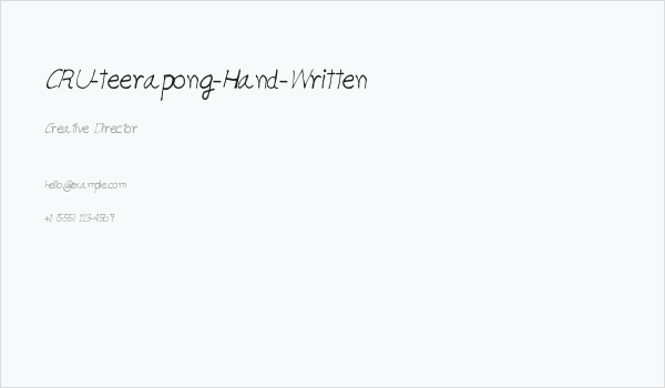 CRU-teerapong-Hand-Written Business Card