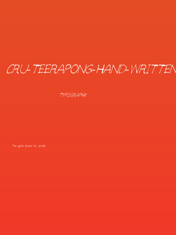 CRU-teerapong-Hand-Written Poster