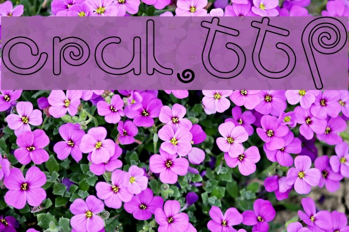 CRUL.TTF Font examples