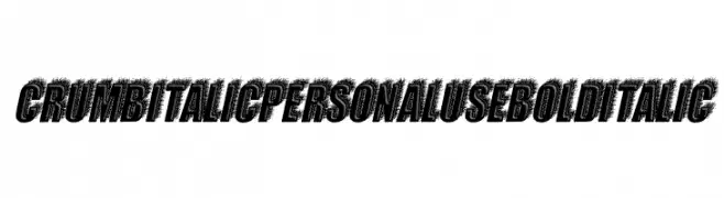 CRUMB ITALIC PERSONAL USE Bold Italic  les polices de caractères gratuit tlcharger