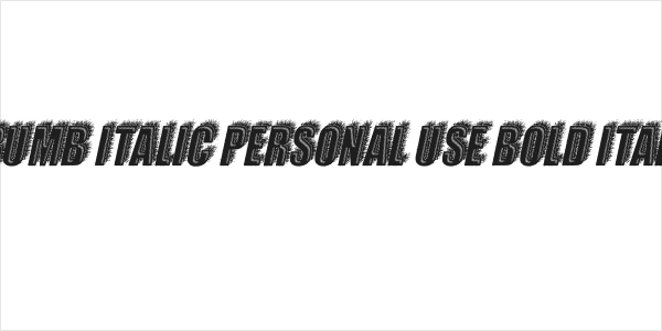 CRUMB ITALIC PERSONAL USE Bold Italic Logo