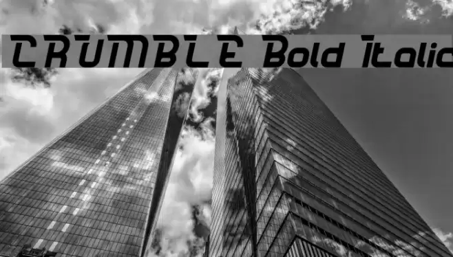 CRUMBLE Bold Italic Font examples