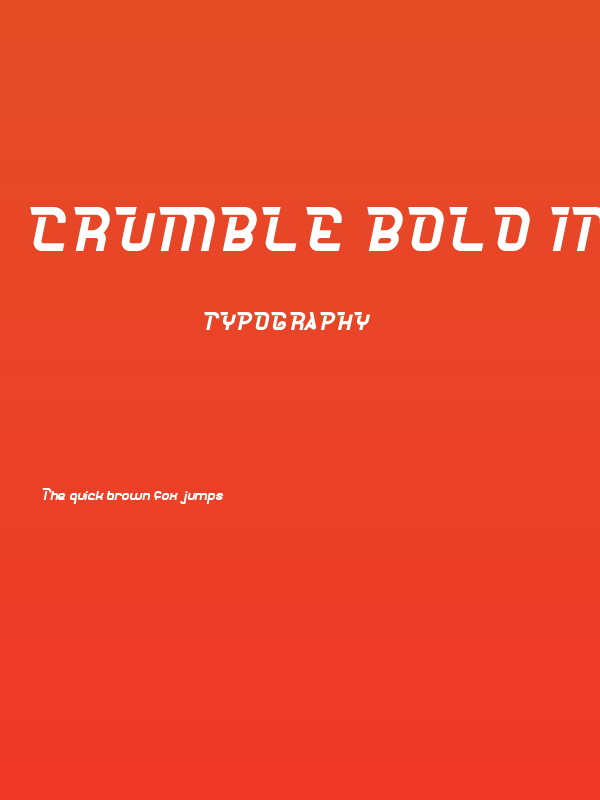 CRUMBLE Bold Italic Poster