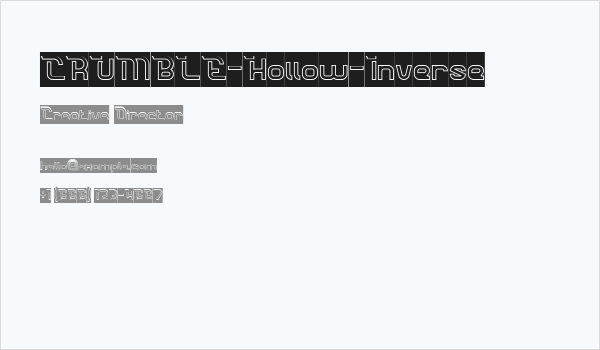 CRUMBLE-Hollow-Inverse Business Card