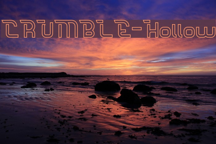 CRUMBLE-Hollow Font examples