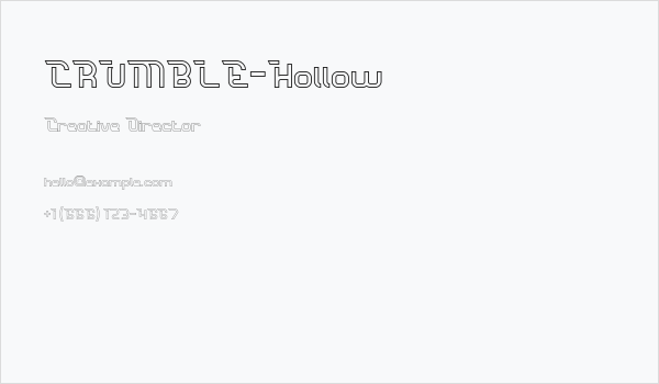 CRUMBLE-Hollow Business Card