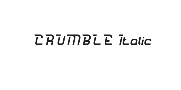 CRUMBLE Italic Logo