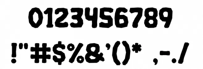 CRUMPLED Font OTHER CHARS