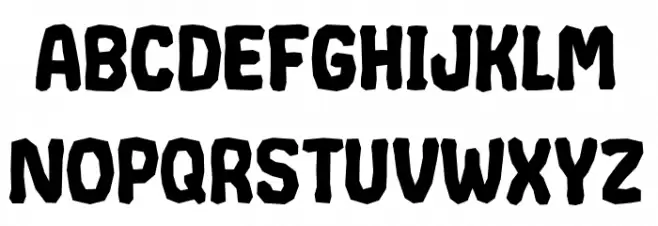 CRUMPLED Schriftart Groß