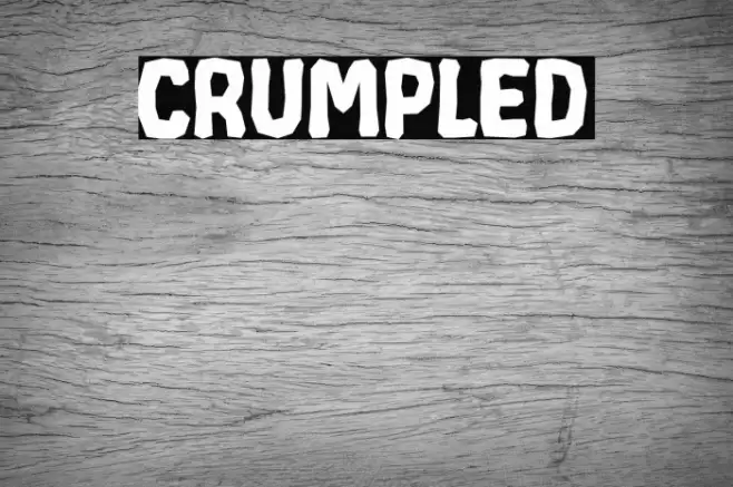 CRUMPLED Font examples