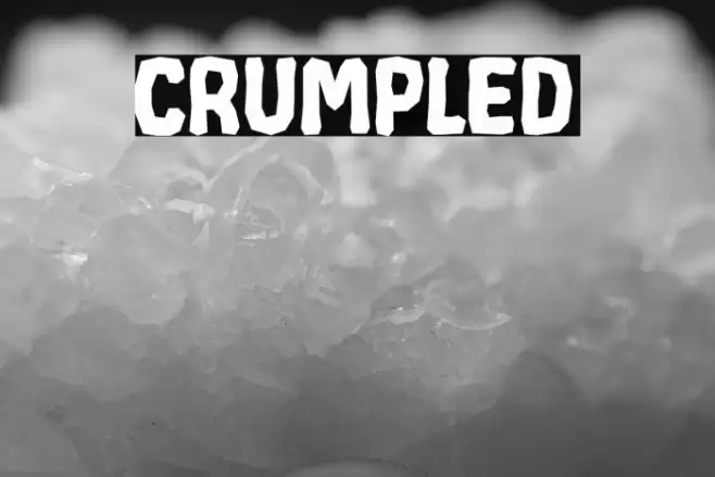 CRUMPLED Font examples