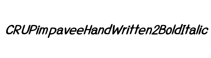 CRUPimpaveeHandWritten2BoldItalic Font
