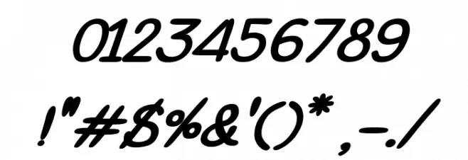 CRUPimpaveeHandWritten2BoldItalic フォント その他の文字