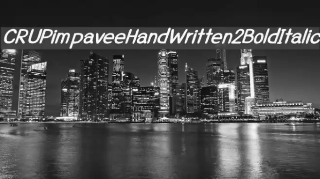 CRUPimpaveeHandWritten2BoldItalic フォント examples
