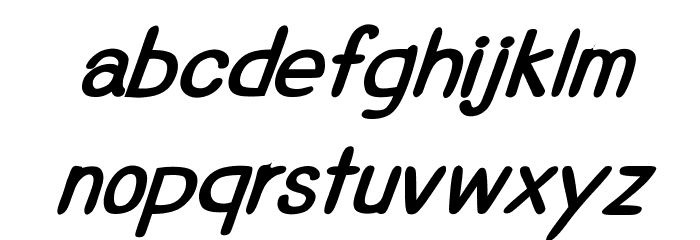 CRUPimpaveeHandWritten2BoldItalic Font LOWERCASE