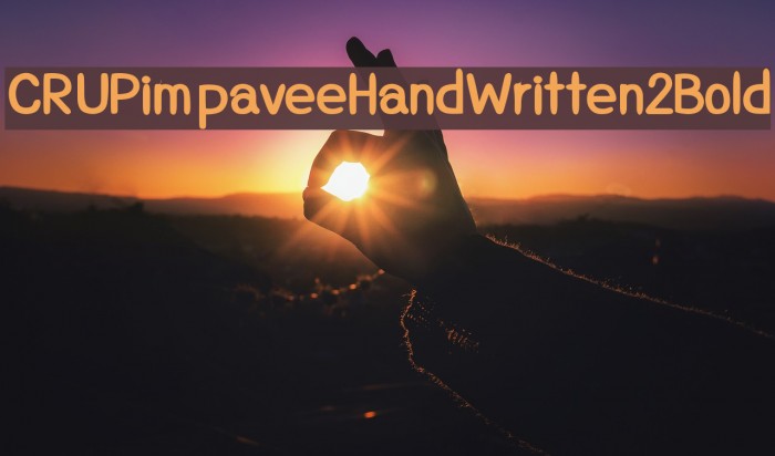 CRUPimpaveeHandWritten2Bold Font examples