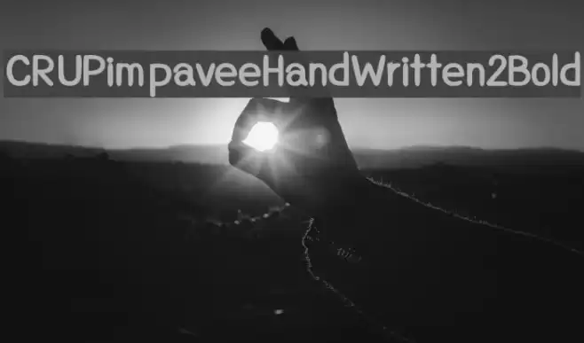 CRUPimpaveeHandWritten2Bold Font examples
